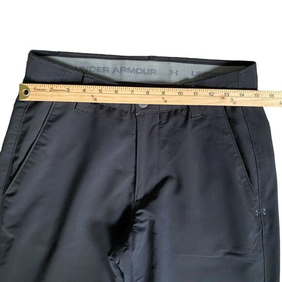 Under Armour Performance Chino Pants Men 30x30 Black Straight Leg Stretch Golf - Picture 5 of 10